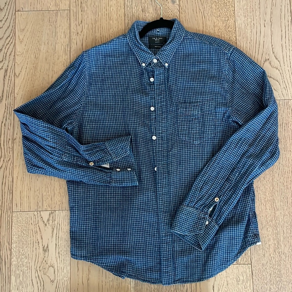 Men's plaid rag and bone button down